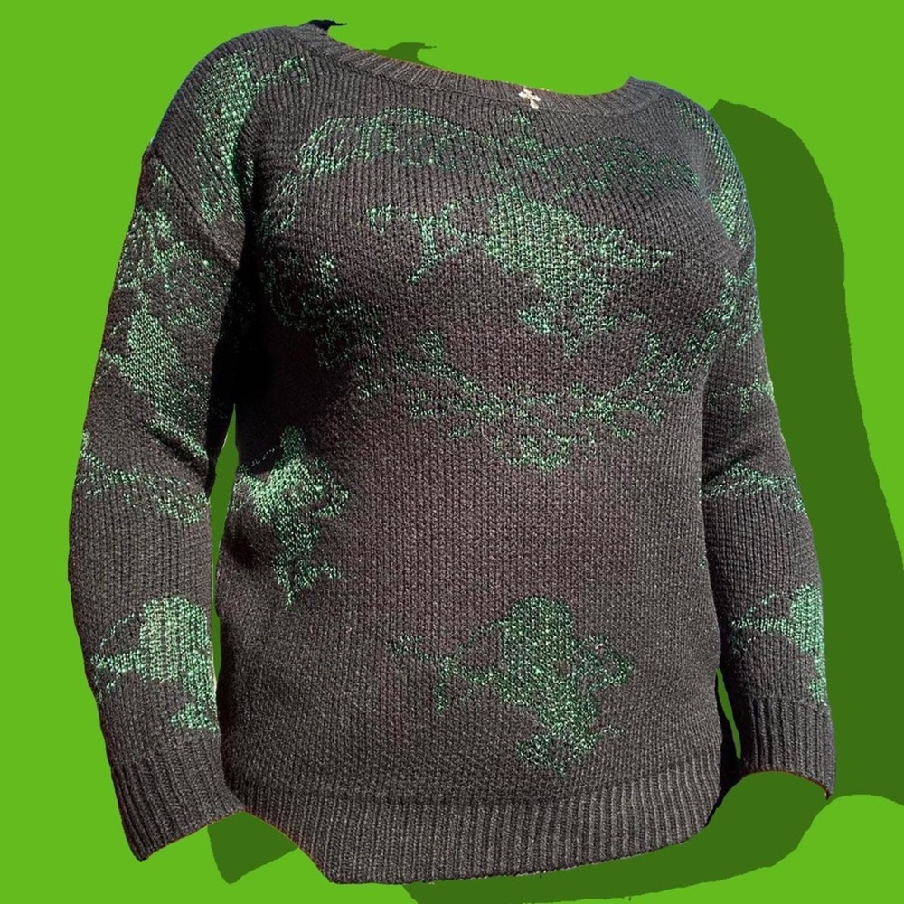 Metallic Cupid Acrylic Sweater